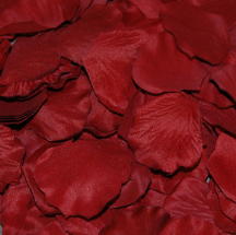 Burgundy Silk Rose Petals     